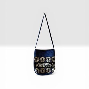 Navy Patterned Shoulder Bag